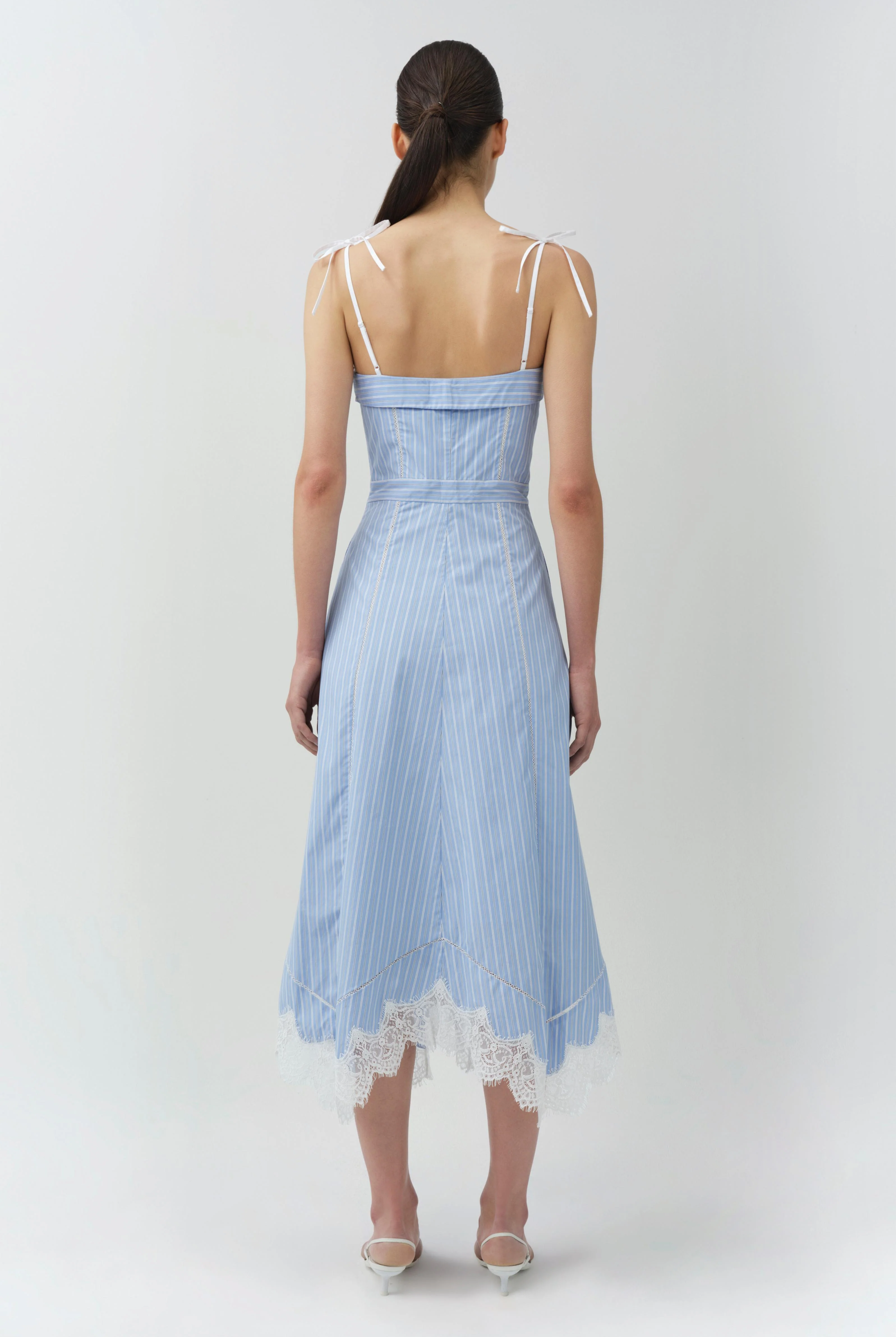 AVALEIGH COTTON LACE MIDI DRESS - Dresses - Sassanova