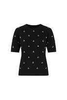 ROSALYN RHINESTONE EMBELLISHED CREW NECK - sassanova