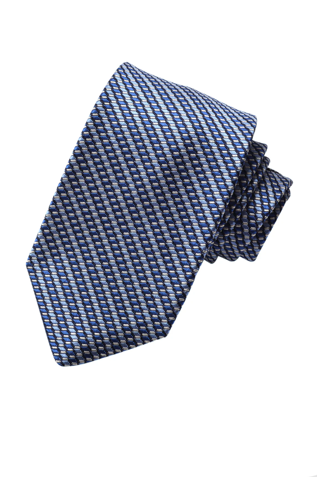 MINI GRID SILK TIE ROYAL OS - novaman