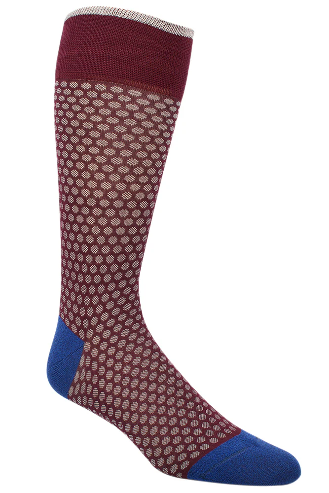 JAQUARD DOT SOCK WINE - Socks - Novaman