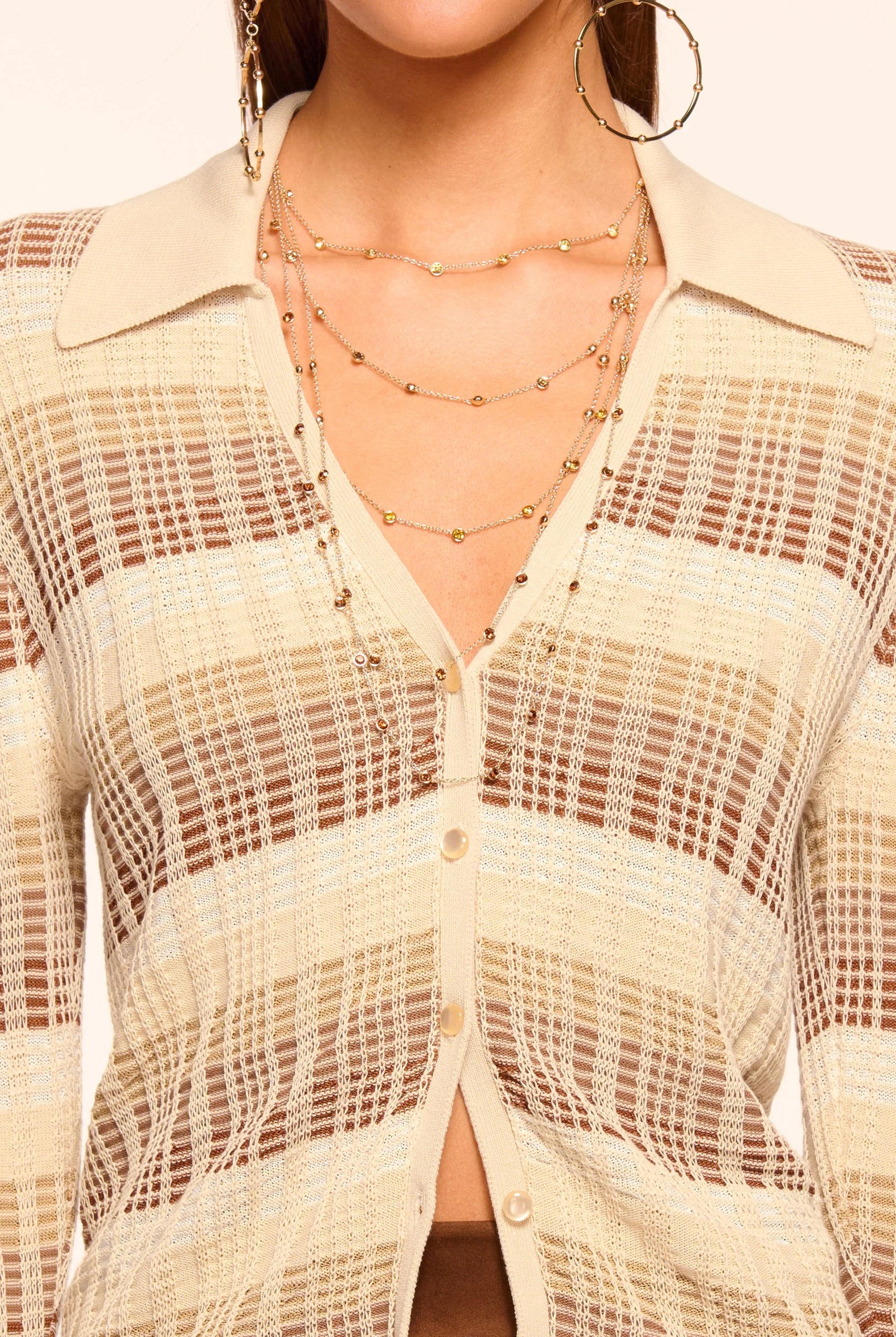 PLAID IVANA CARDIGAN - Sweaters - Sassanova