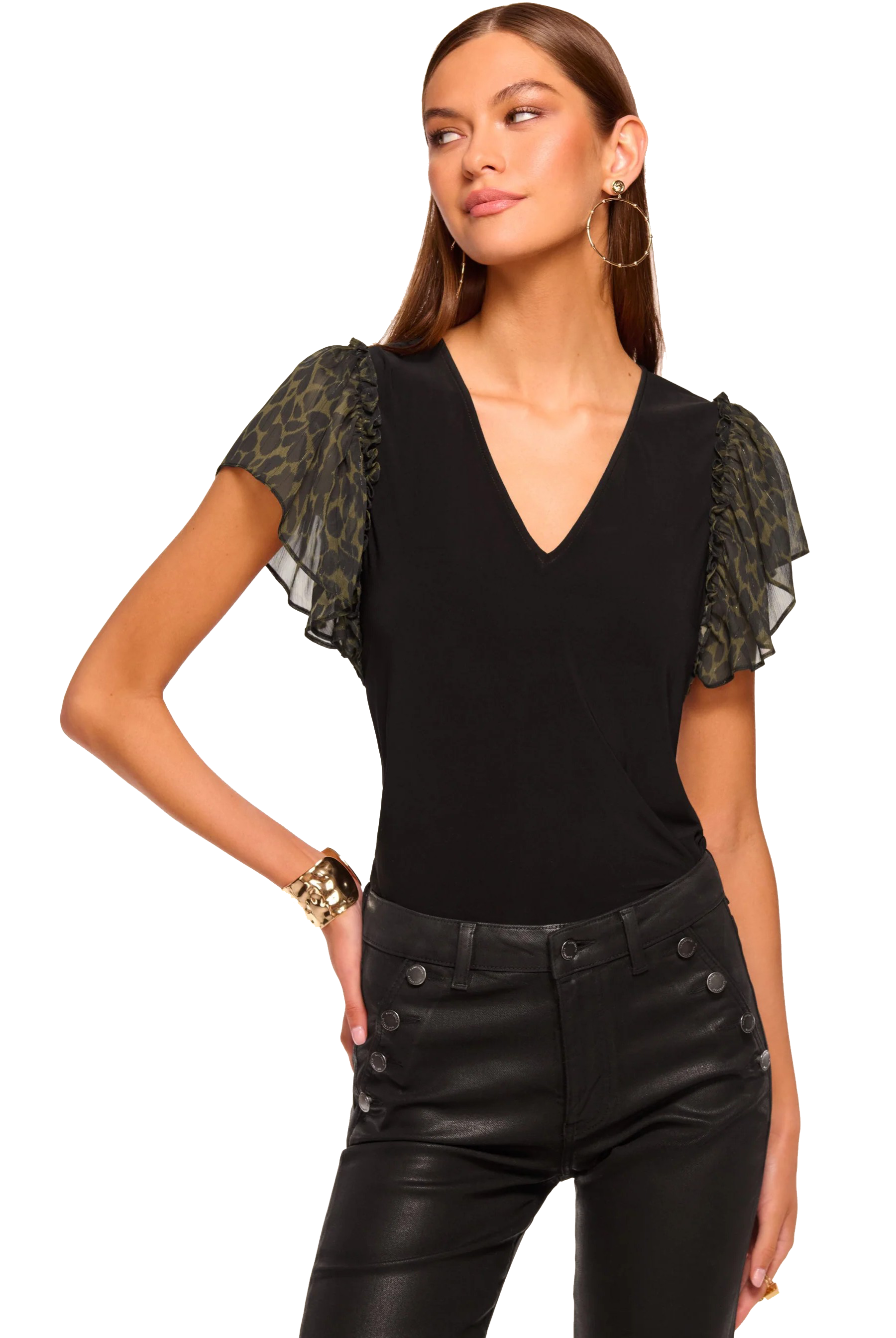 FOLIAGE PRINTED LYSETTE TOP - Blouses - Sassanova