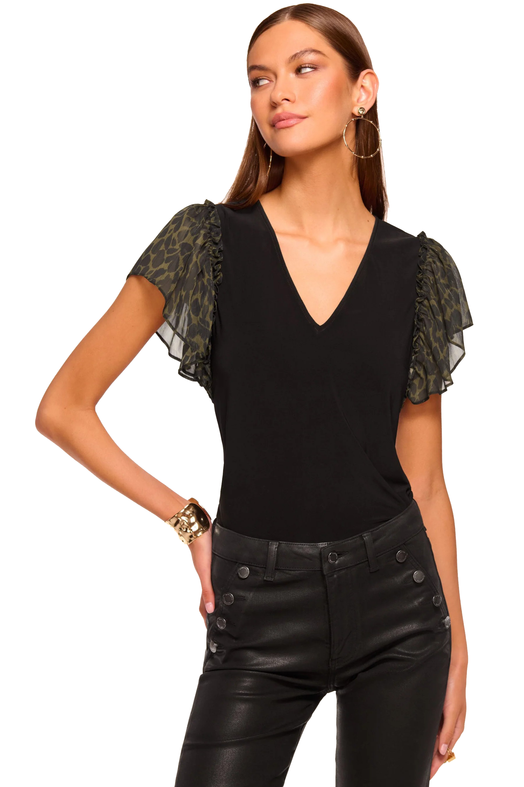 FOLIAGE PRINTED LYSETTE TOP - Blouses - Sassanova