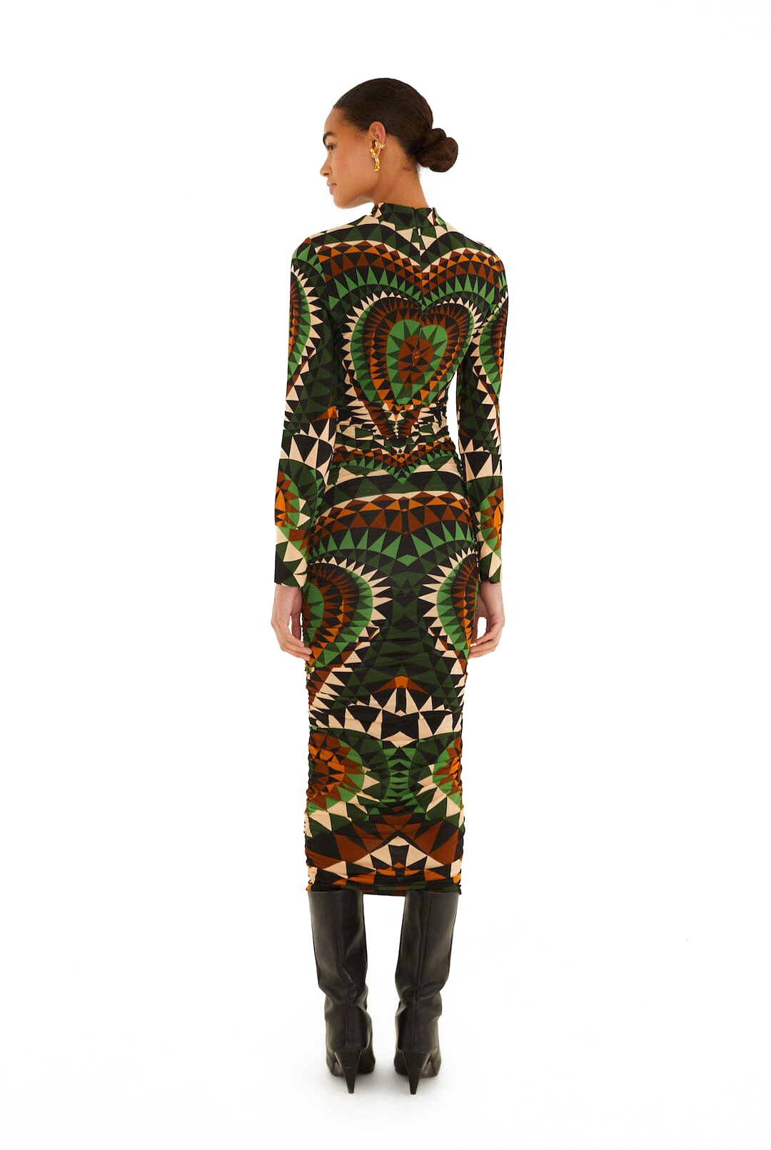 HEART DECO JERSEY MIDI DRESS - sassanova