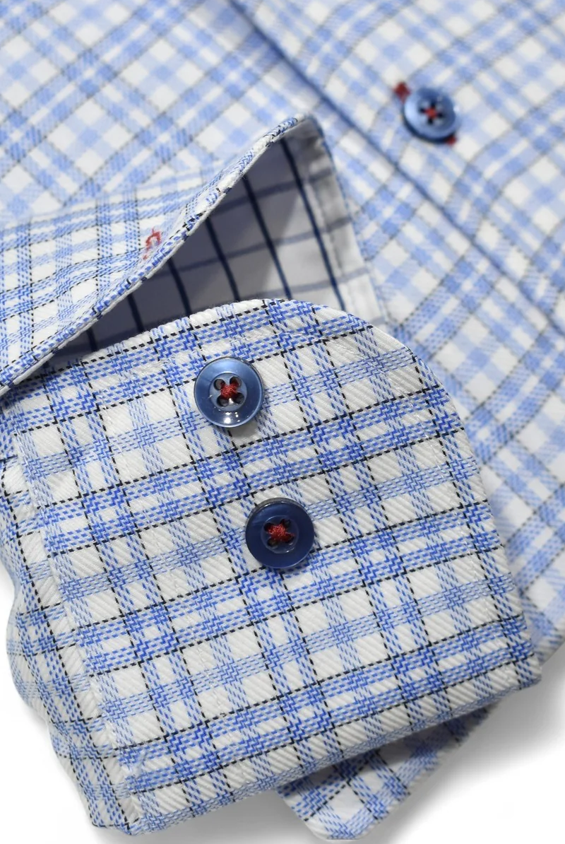 SMALL PLAID DRESS SHIRT - Long Sleeved Shirts - Novaman