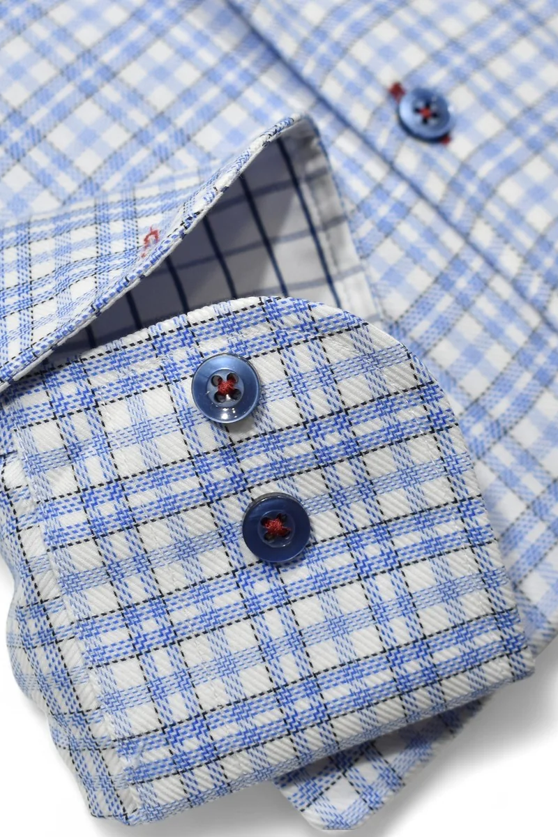 SMALL PLAID DRESS SHIRT - Long Sleeved Shirts - Novaman