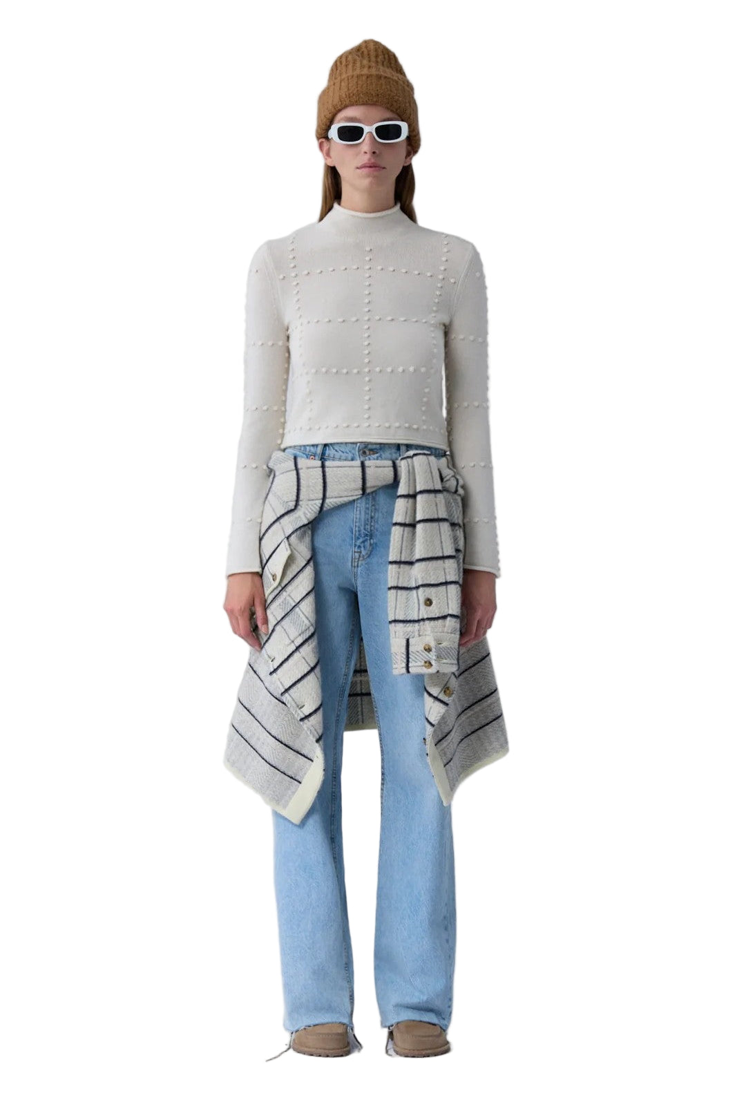 POPCORN TOP IN CASHMERE BLEND - Sassanova