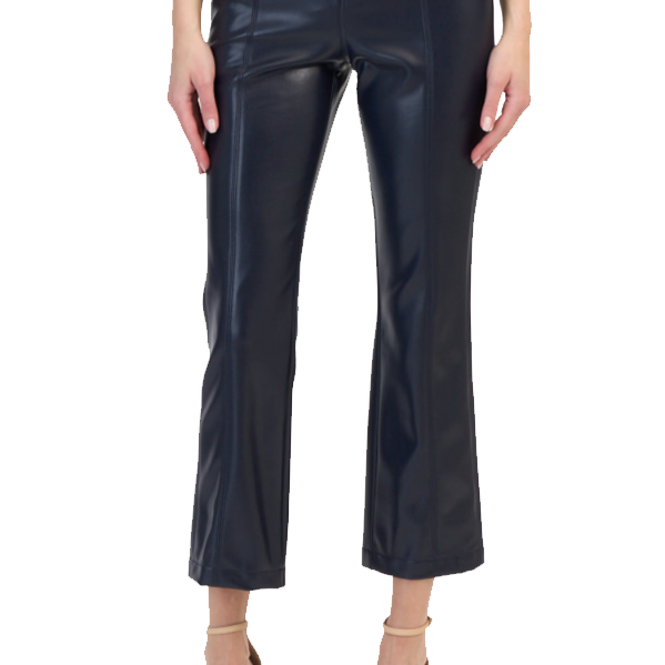 VEGAN LEATHER QUILTED LOREN PANT - Pants - Sassanova
