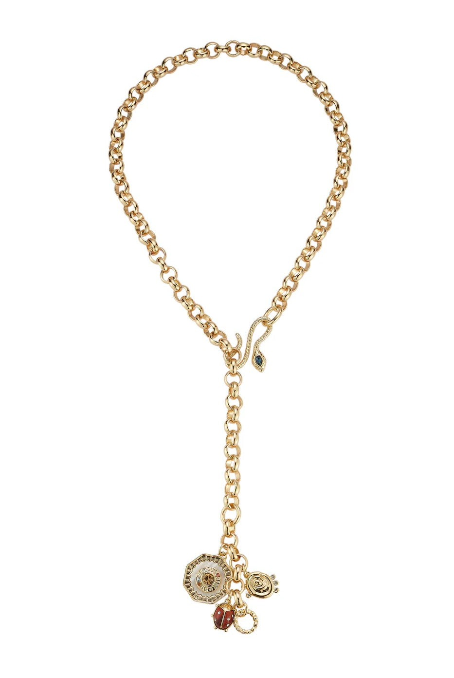KYRA CHARM NECKLACE- GLD MULTI - Sassanova