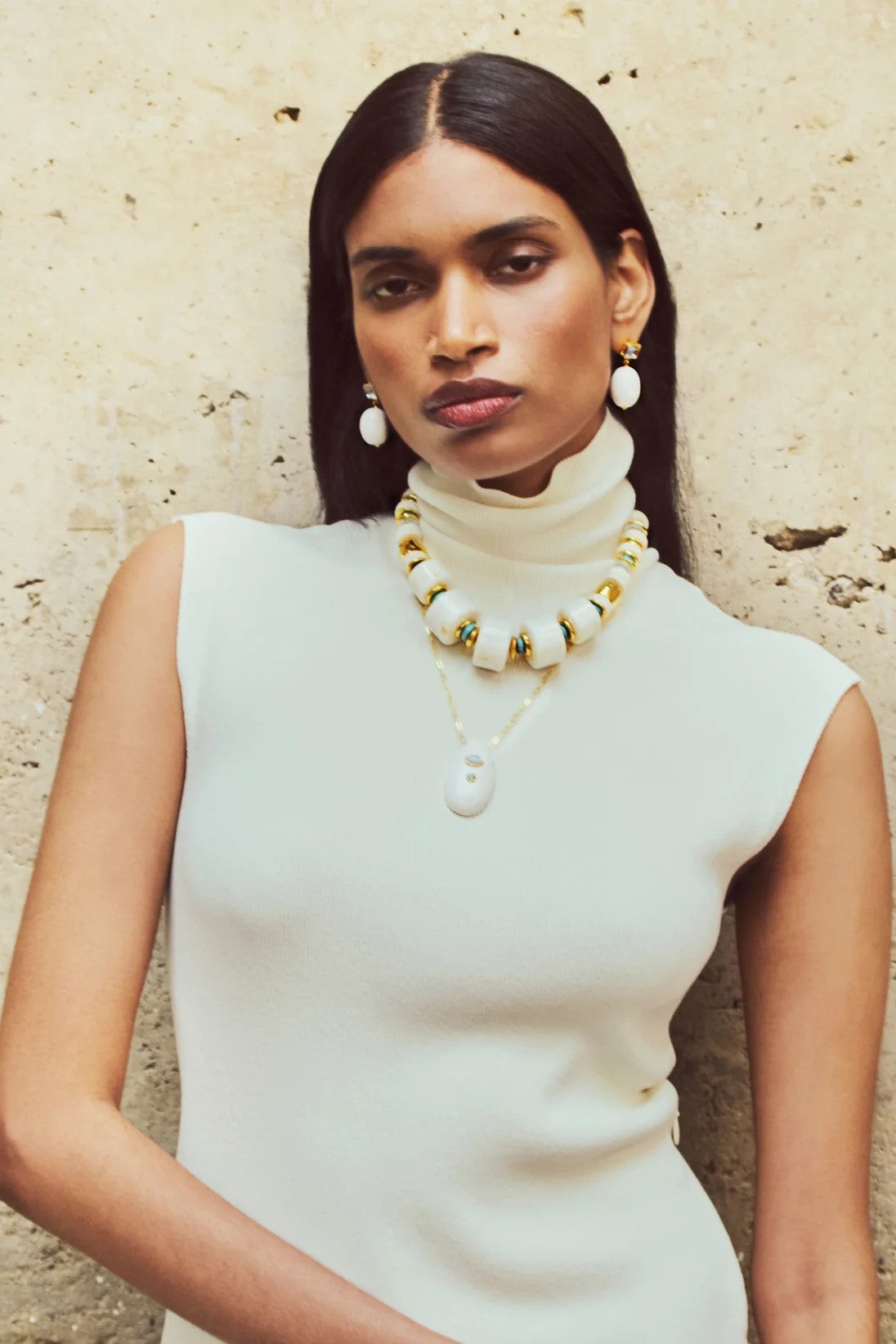 LA PAZ EARRINGS IN IVORY - Earrings - Sassanova