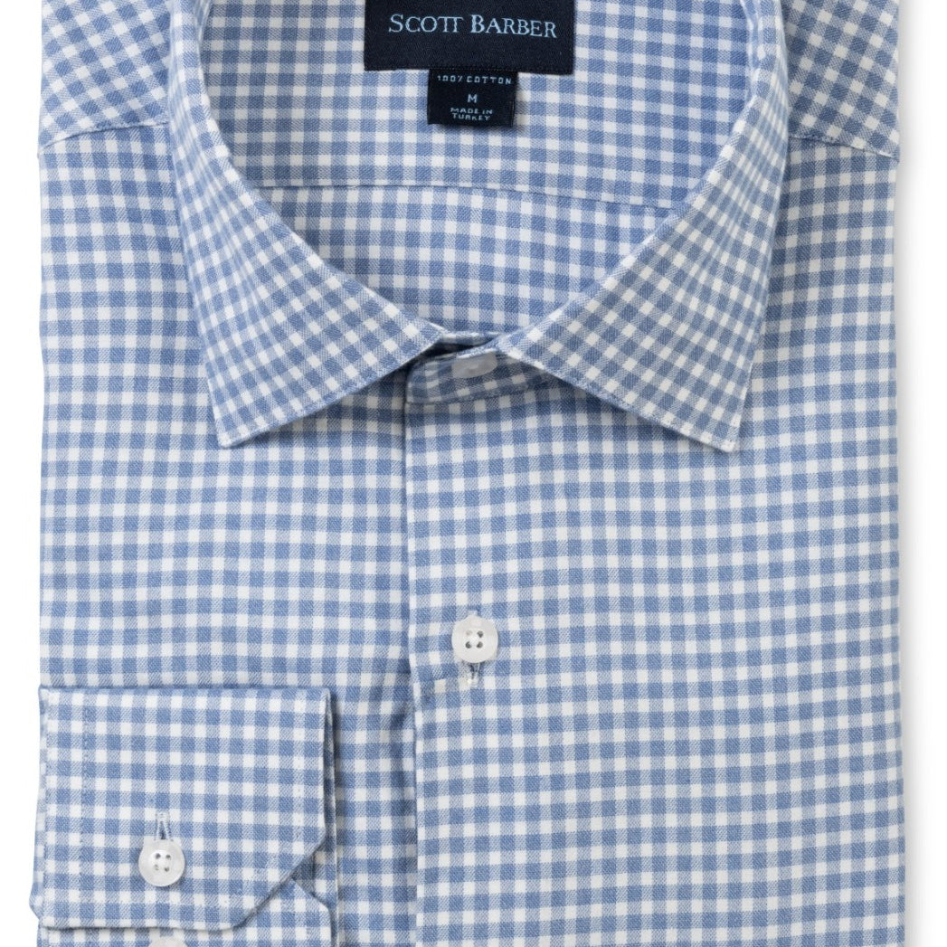 MARBLE TWILL GINGHAM SPORT SHIRT - novaman