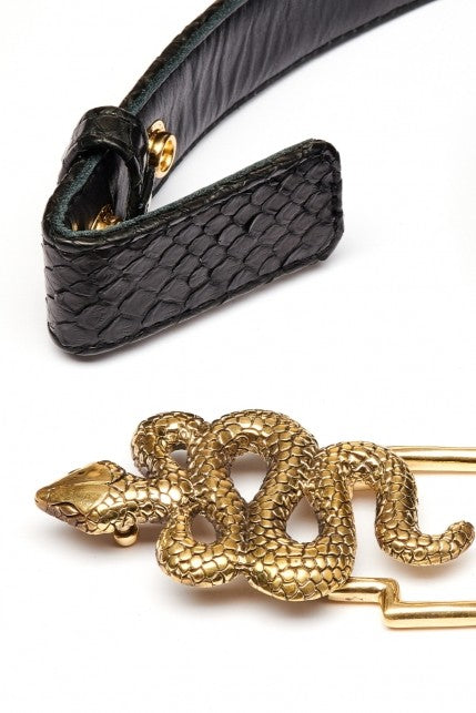 GOLDEN SNAKE BUCKLE - Belts - Sassanova