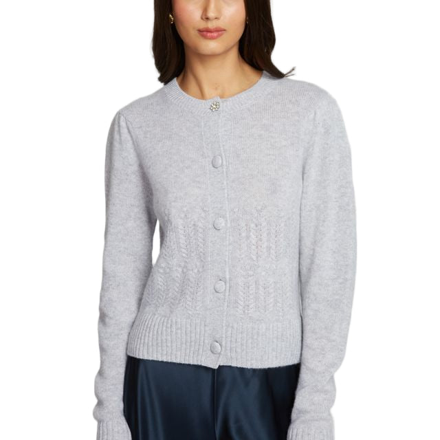 PUFF SLV POPCORN STITCH CARDIGAN - Sassanova