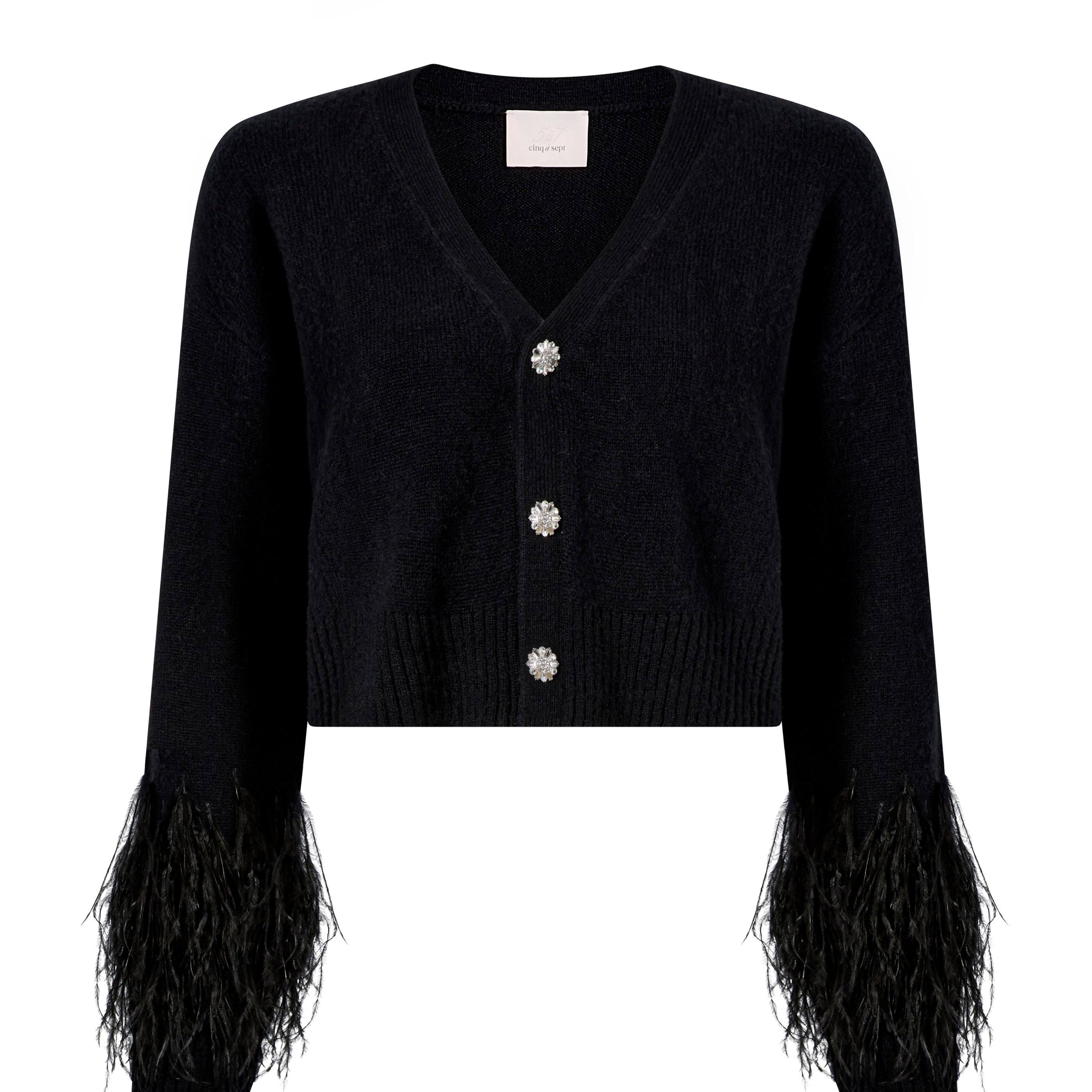 BRIA FEATHER CARDIGAN