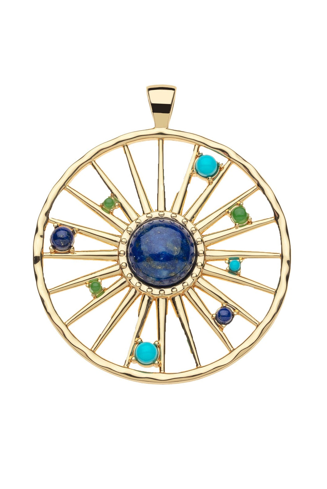 WANDERLUST JUMBO SUN FLARE NECKLACE- MINI TWIST CHAIN - Necklaces - Sassanova