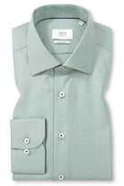 PREMIUM STRUCTURED TWILL W/KENT COLLAR GREEN-novaman