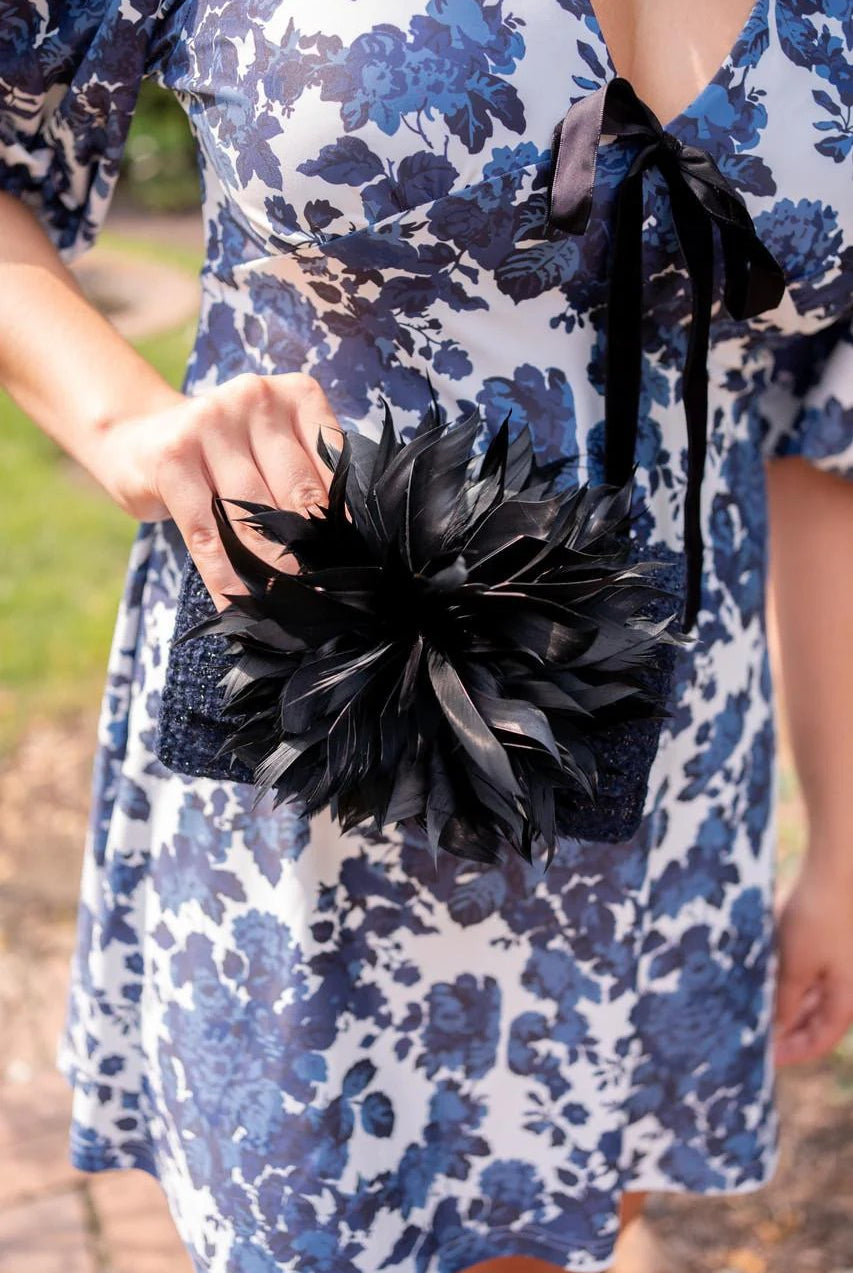 COCO FEATHER CLUTCH - Handbags - Sassanova