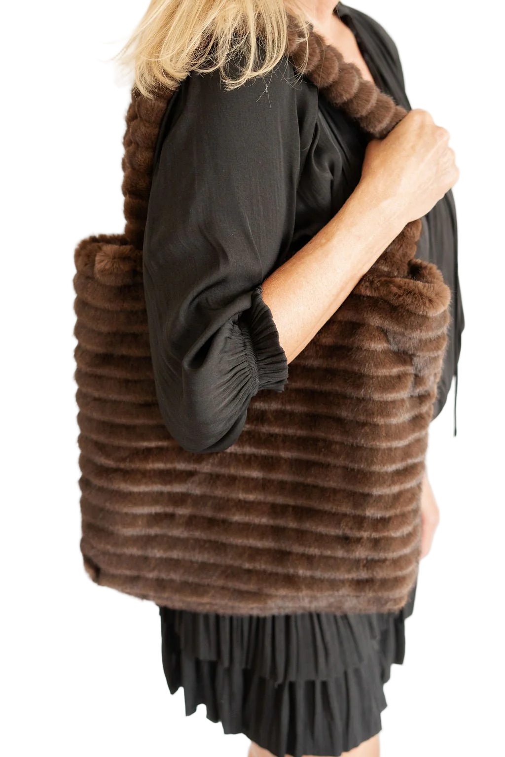 BLAKE FAUX FUR TOTE - Sassanova