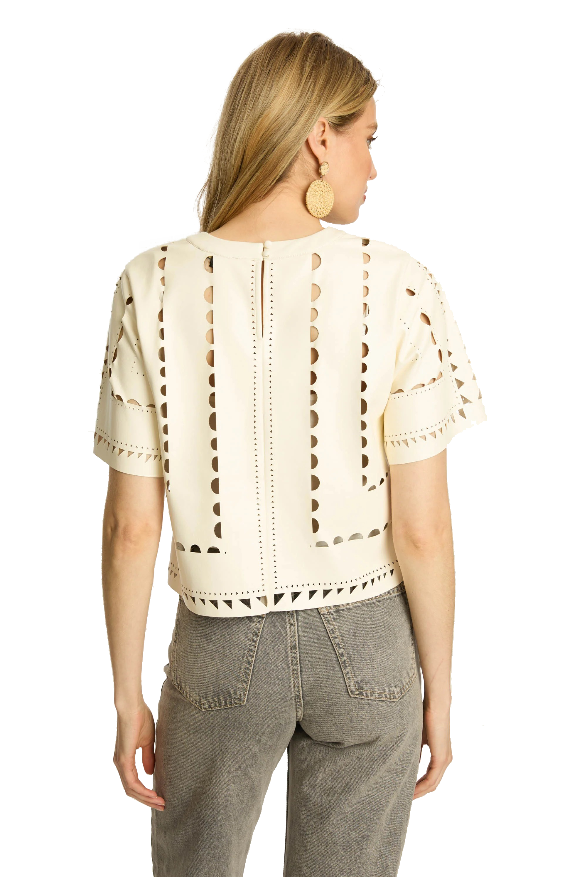 ANISA VEGAN LEATHER TOP - Sassanova