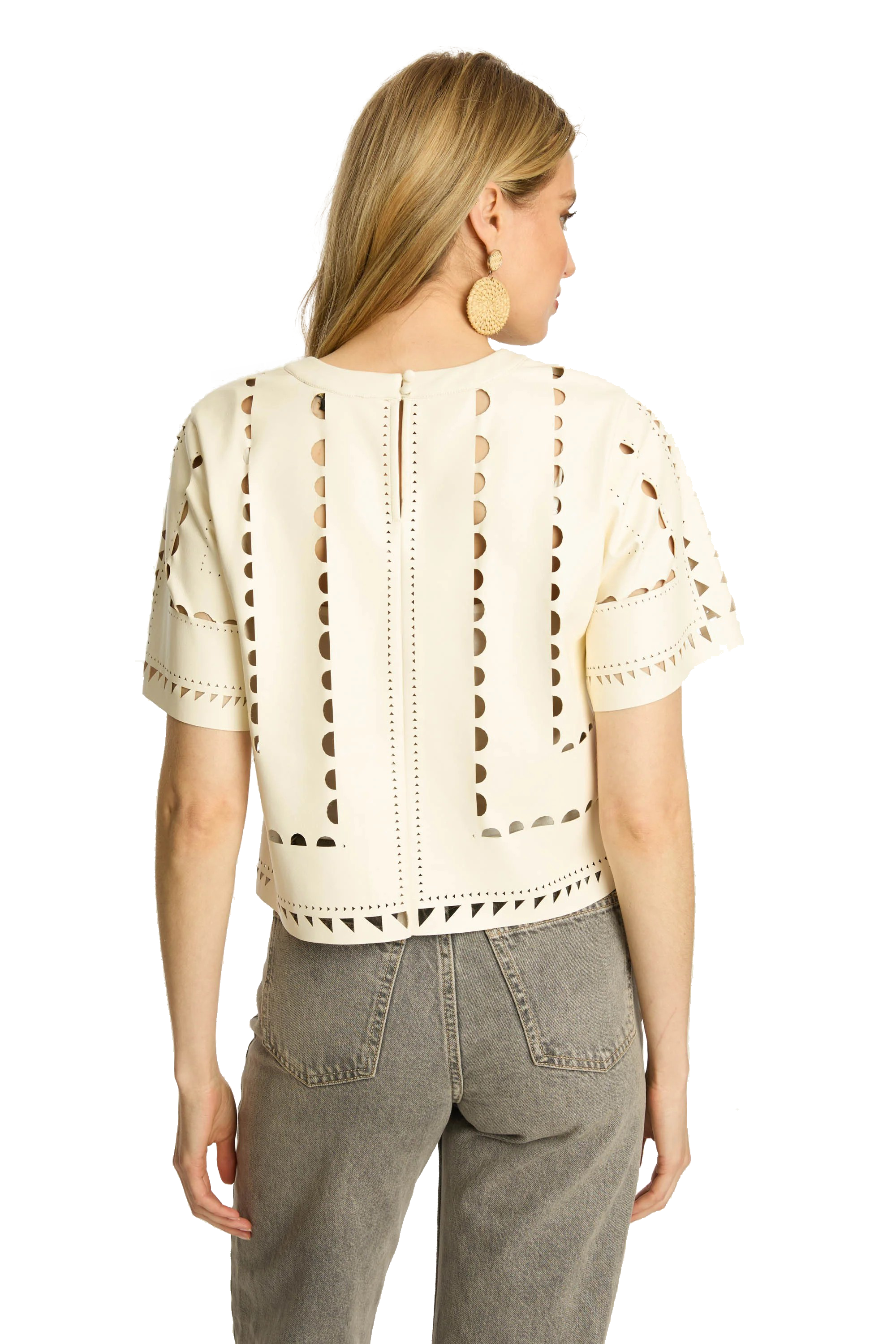 ANISA VEGAN LEATHER TOP - Sassanova