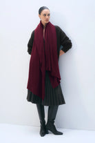 CASHMERE TRAVEL WRAP in sangria-sassanova