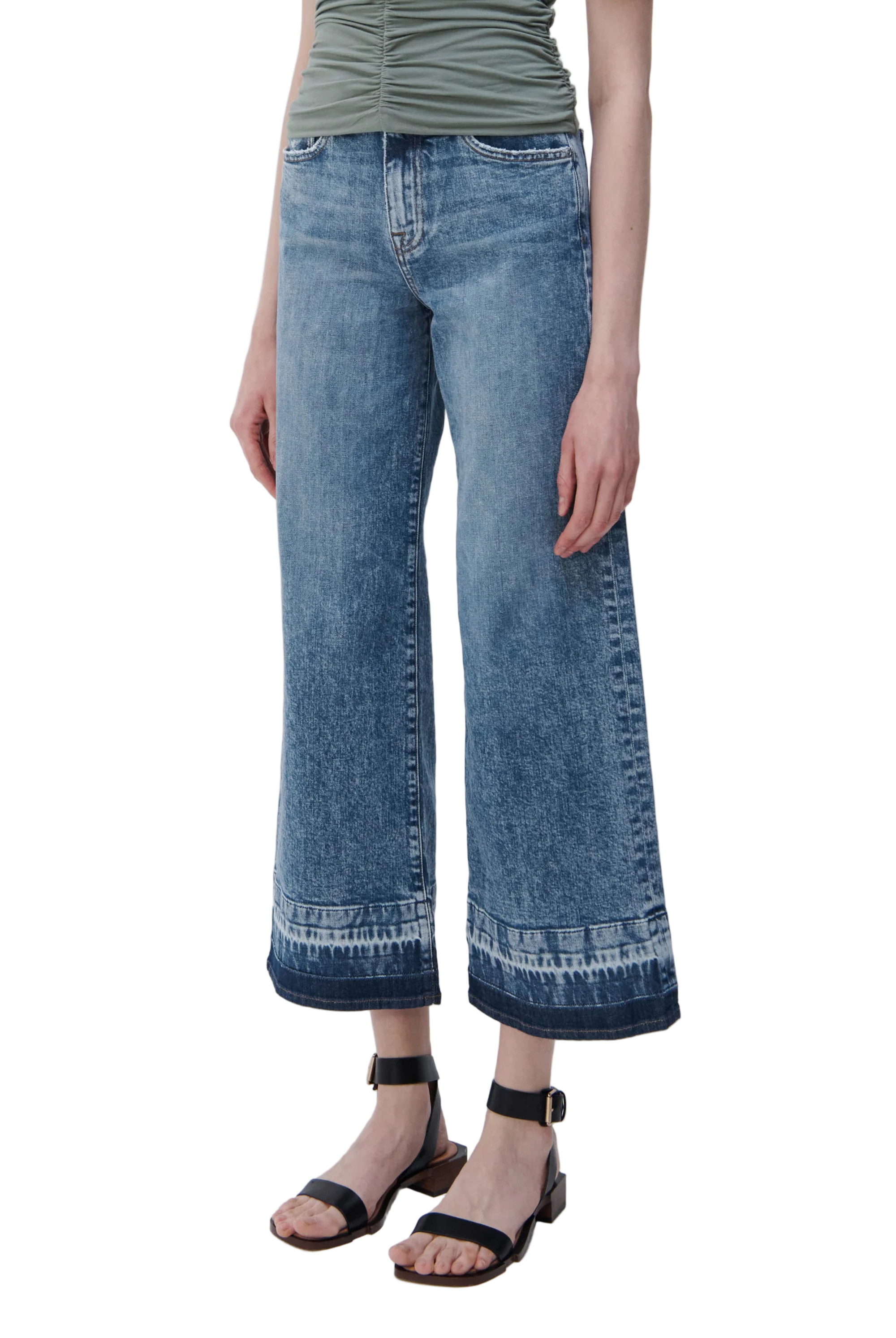 JUDE HIGH RISE CROP WIDE LEG - Jeans - Sassanova