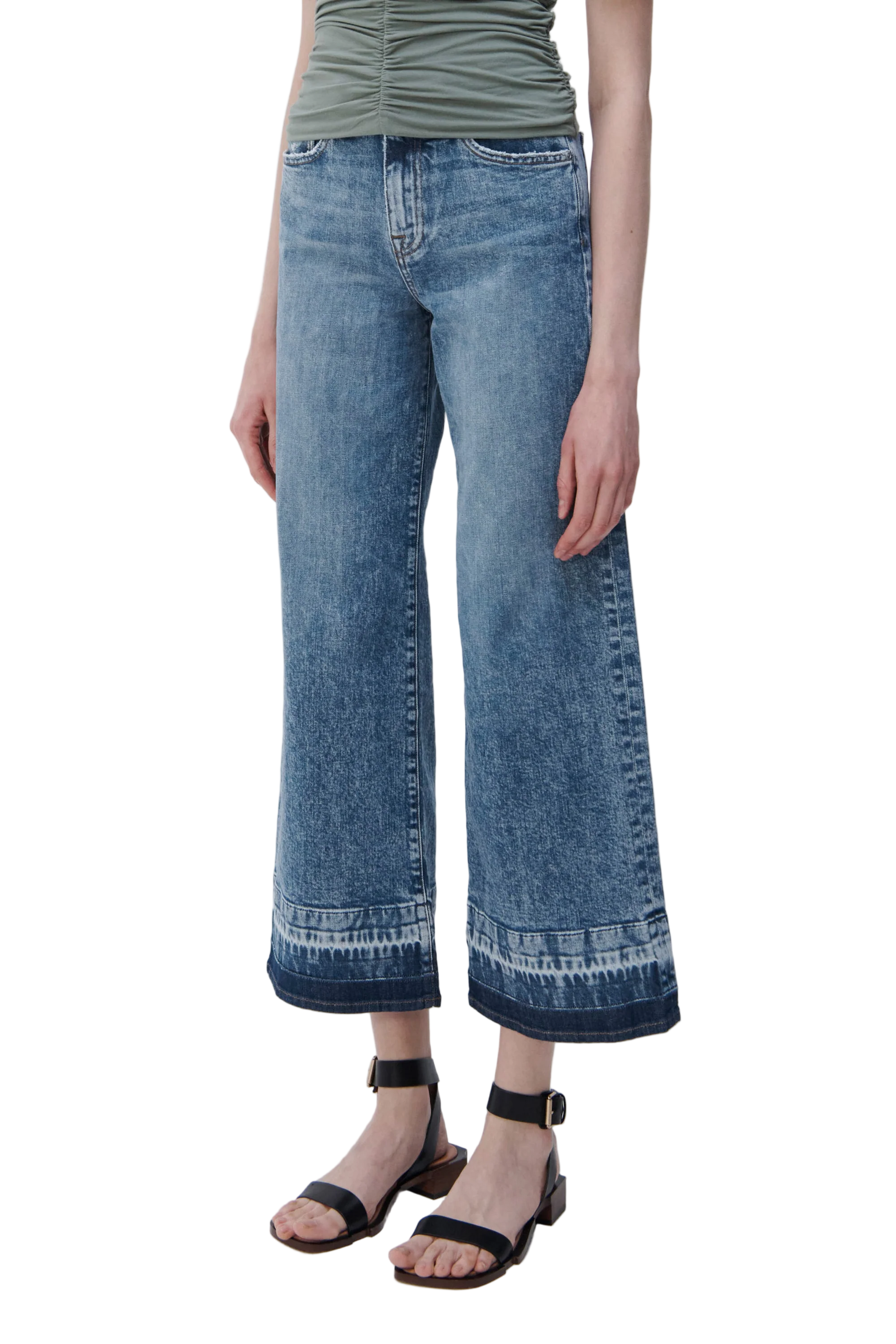 JUDE HIGH RISE CROP WIDE LEG - Jeans - Sassanova