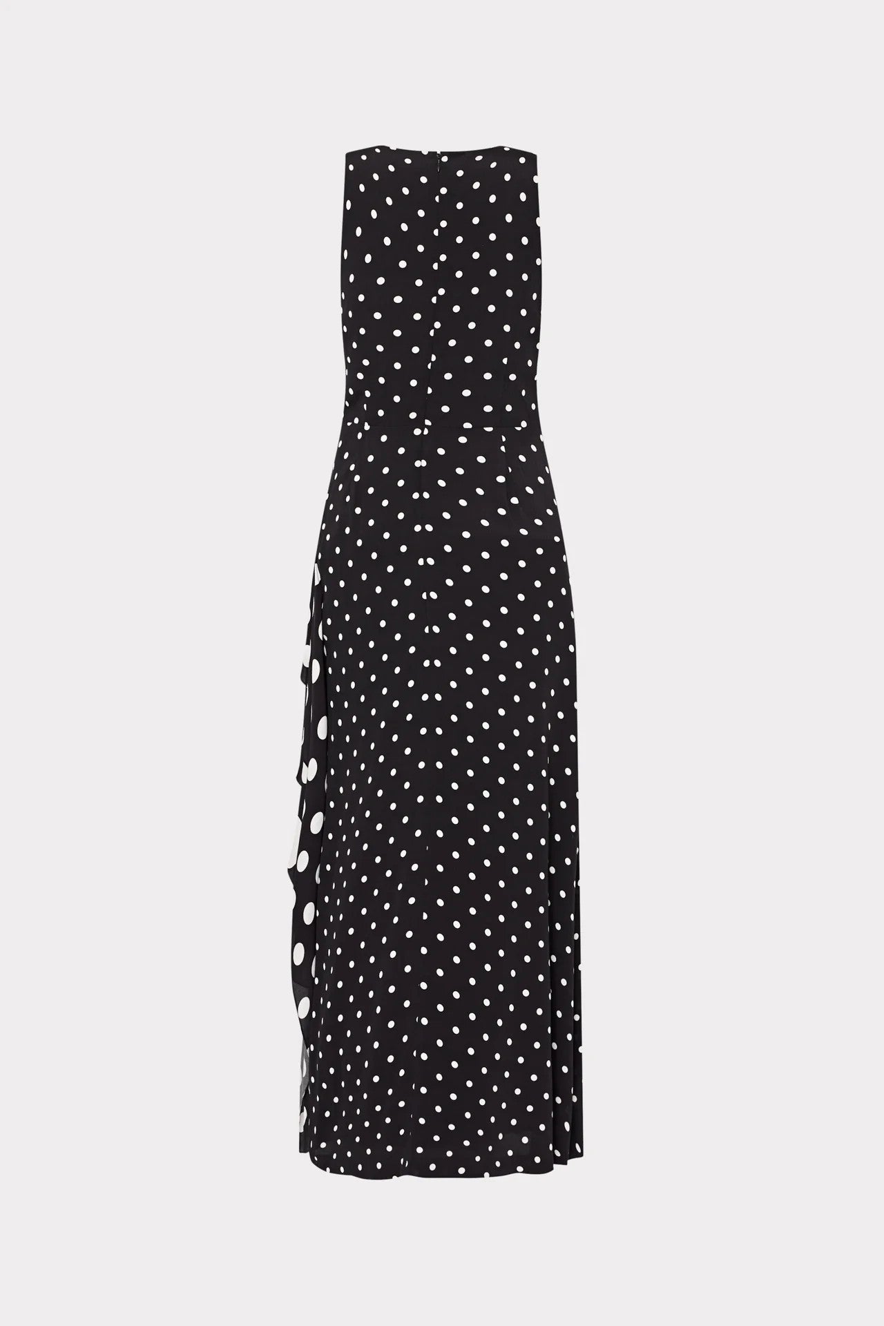 SPENCER POLKA DOT COMBO SLVLS RUFFLE DRESS - Dresses - Sassanova