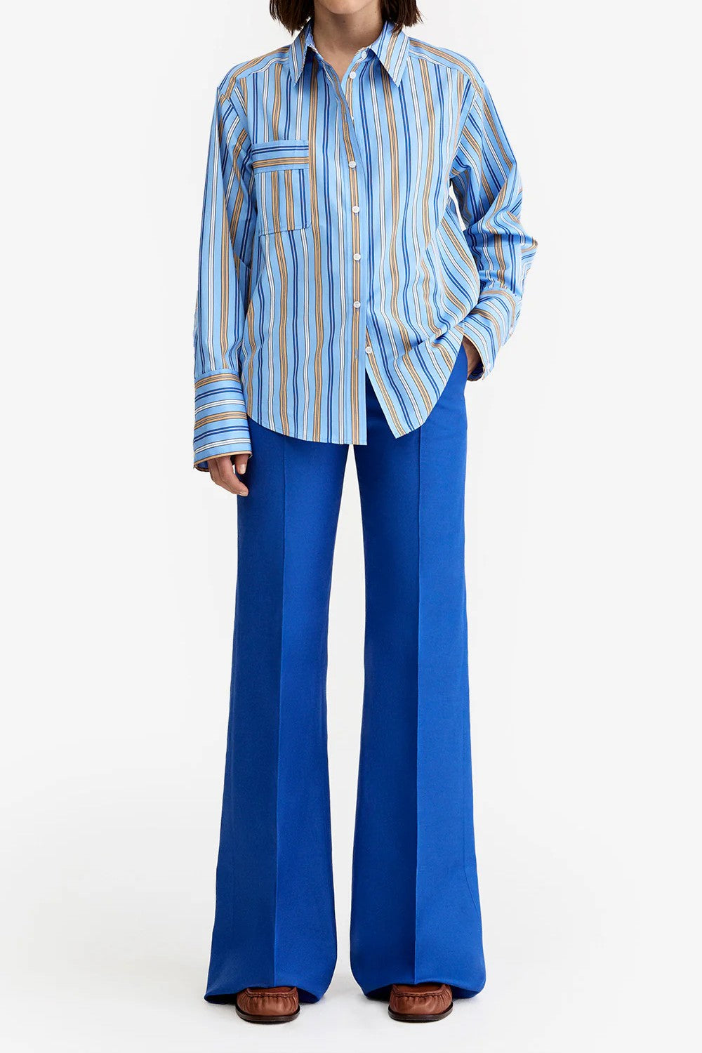 WIDE LEG PINTUCK TROUSER - Pants - Sassanova