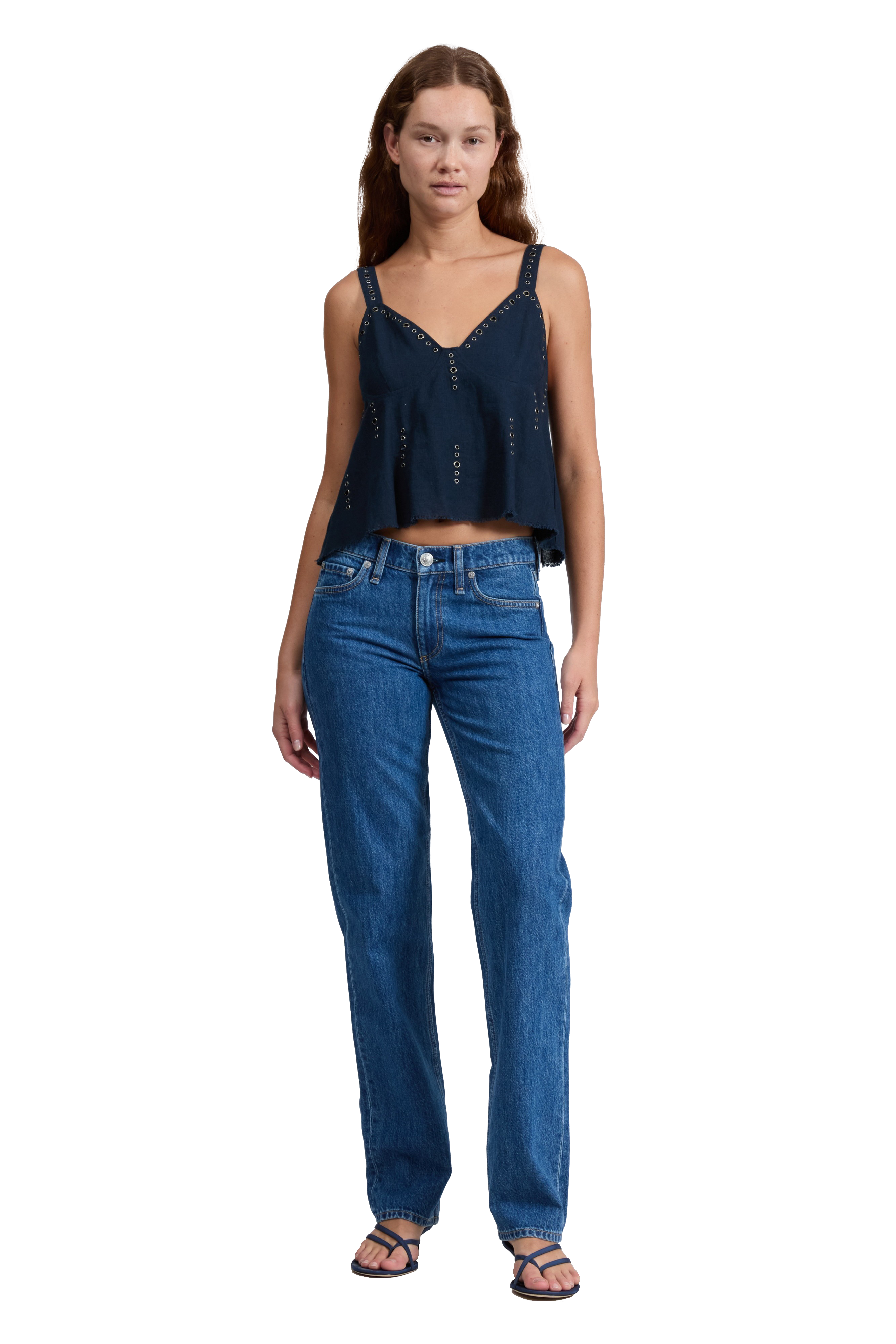 HARLOW LOW RISE FULL STRAIGHT JEAN - Sassanova