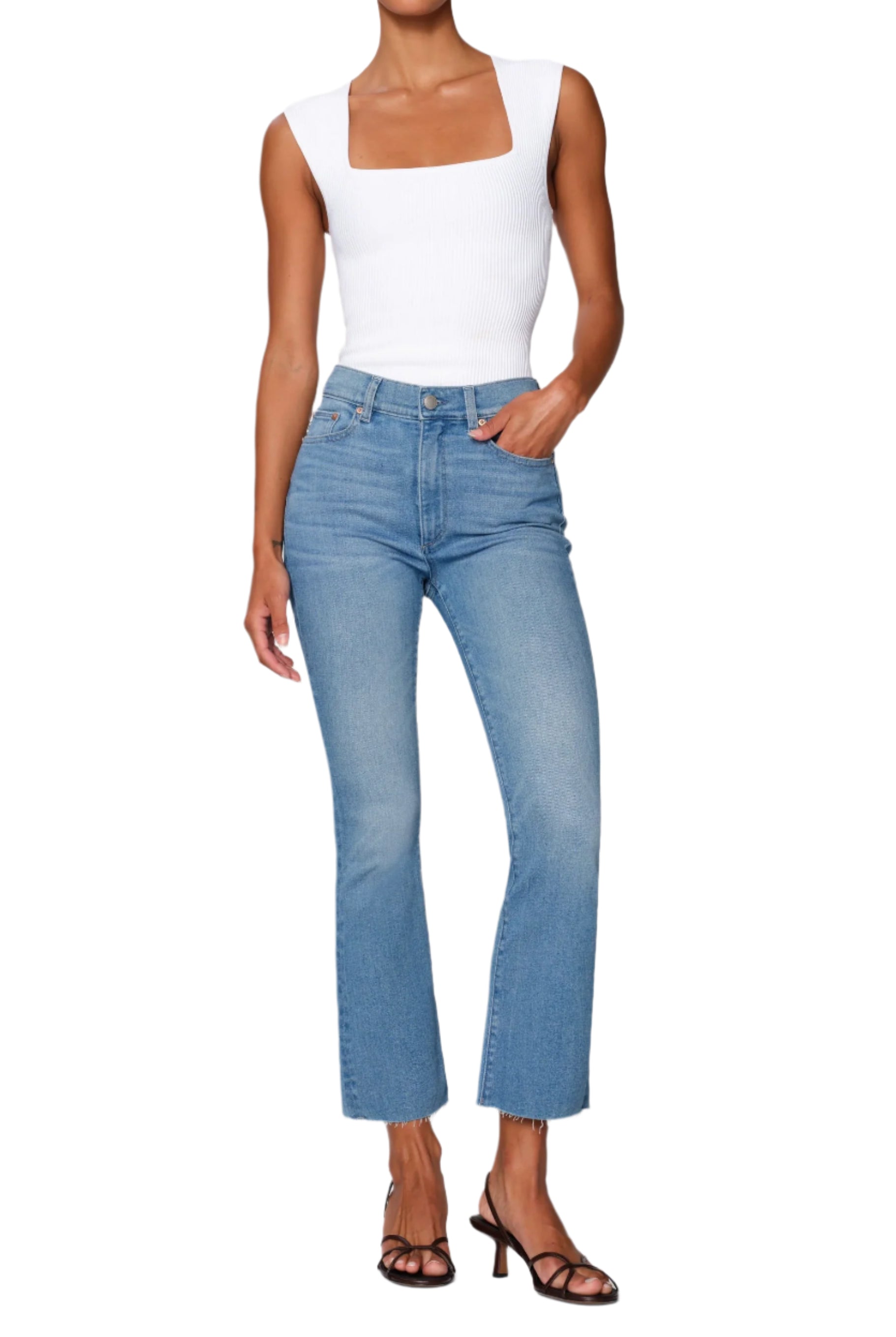 BRIDGET BOOT HIGH RISE CROP - Jeans - Sassanova