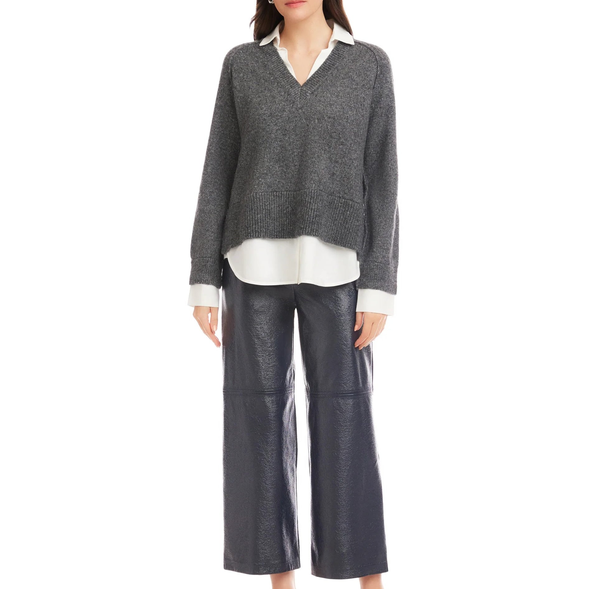 CARRIE MIXED MEDIA SWEATER - Sassanova