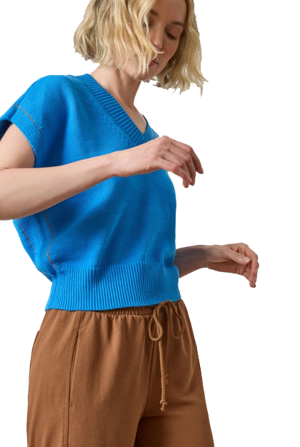 V-NECK WEDGE SWEATER (PA3213)- Sassanova