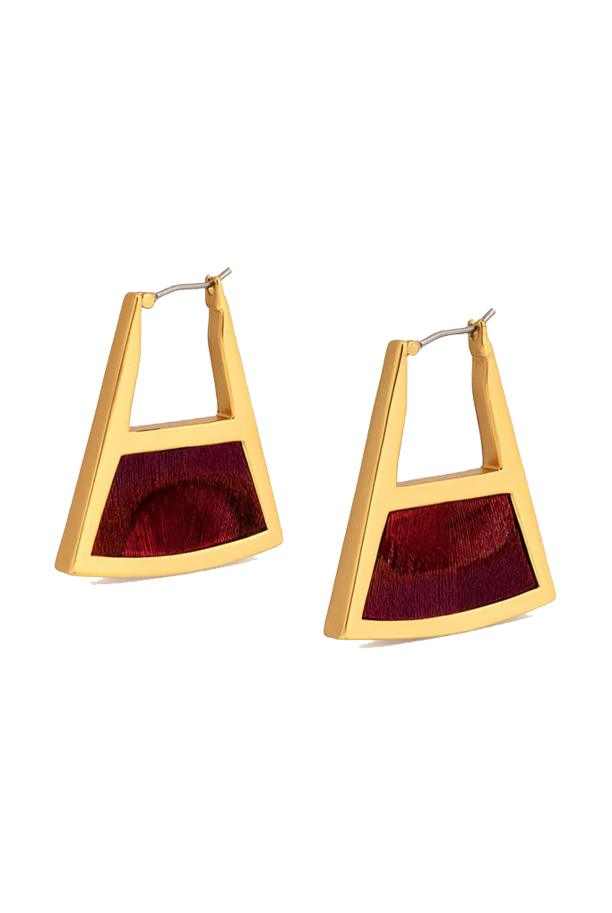 SCARLETT TRIANGLE HOOP EARRING - Sassanova