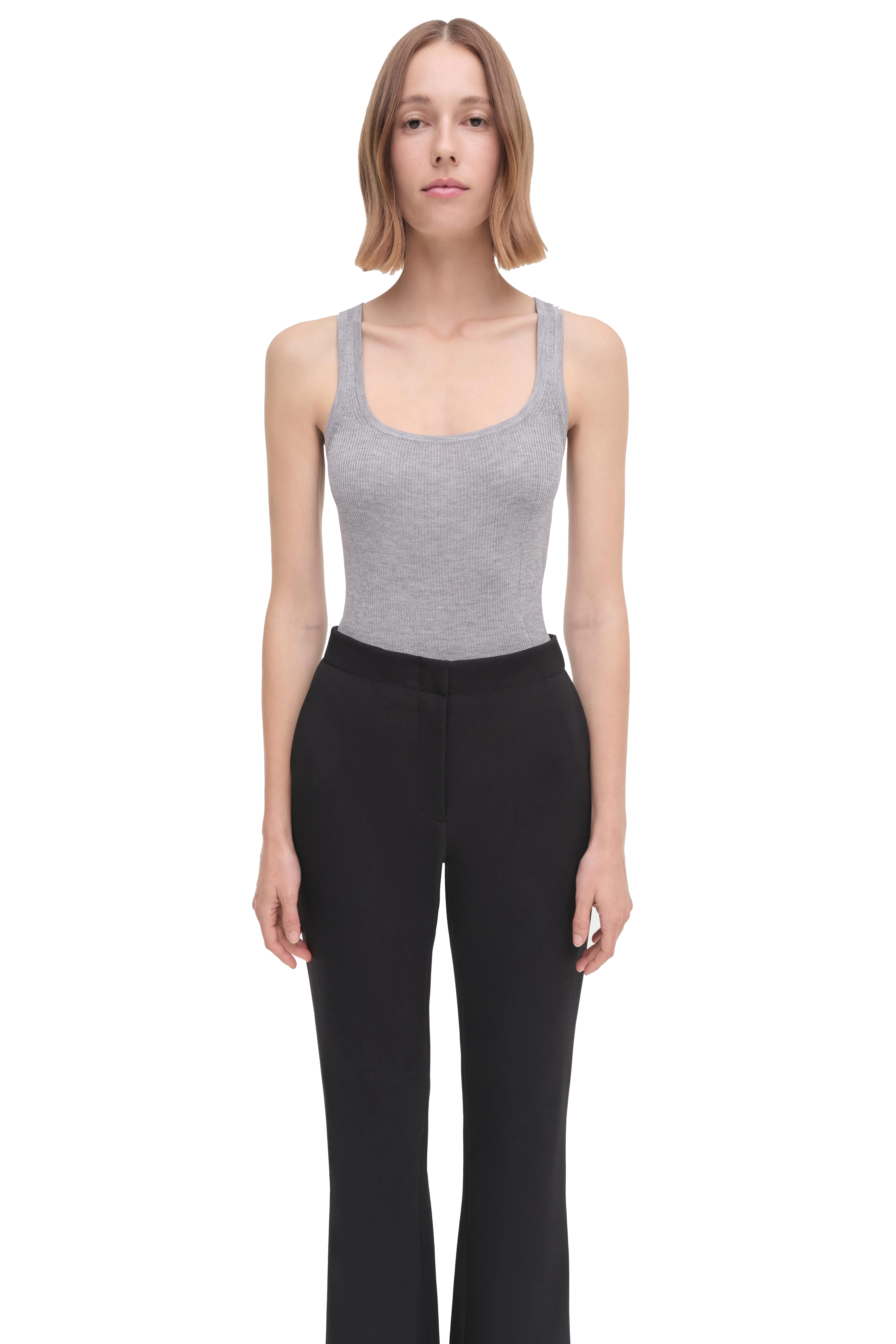 black flared long trousers-sassanova