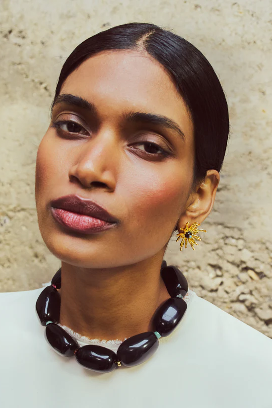 CACTUS FLOWER STUDS- GOLD - Earrings - Sassanova