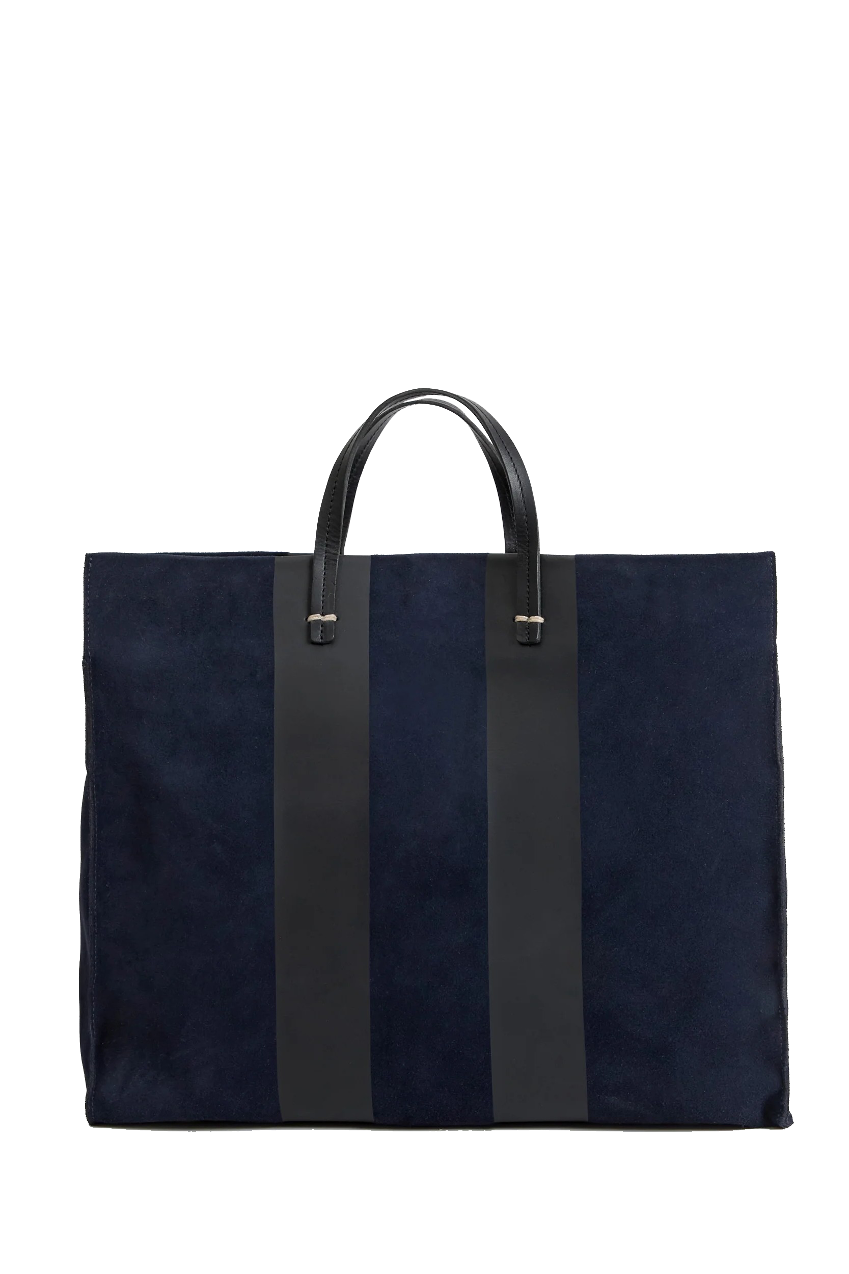 SIMPLE SUEDE TOTE W/RACING STRIPES - Handbags - Sassanova