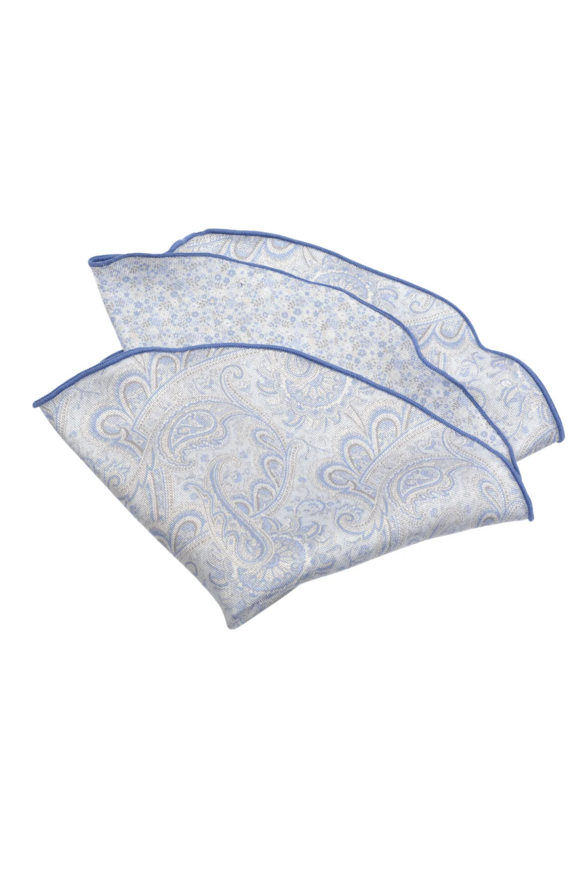 ITALIAN SILK PRINTED POCKET SQUARE SKY OS Sassanova / Novaman