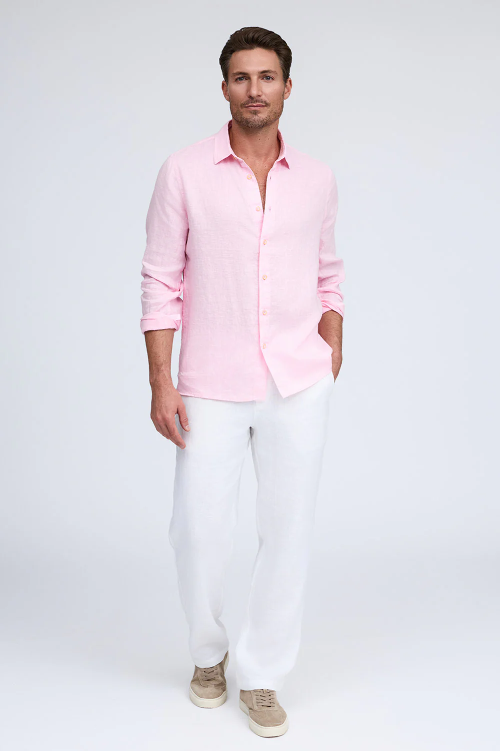 FAVORITE LONG SLEEVE LINEN SHIRT - Long Sleeved Shirts - Novaman