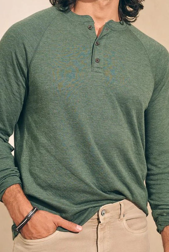CLOUD LONG SLEEVE HENLEY - Long Sleeved Tees - Novaman