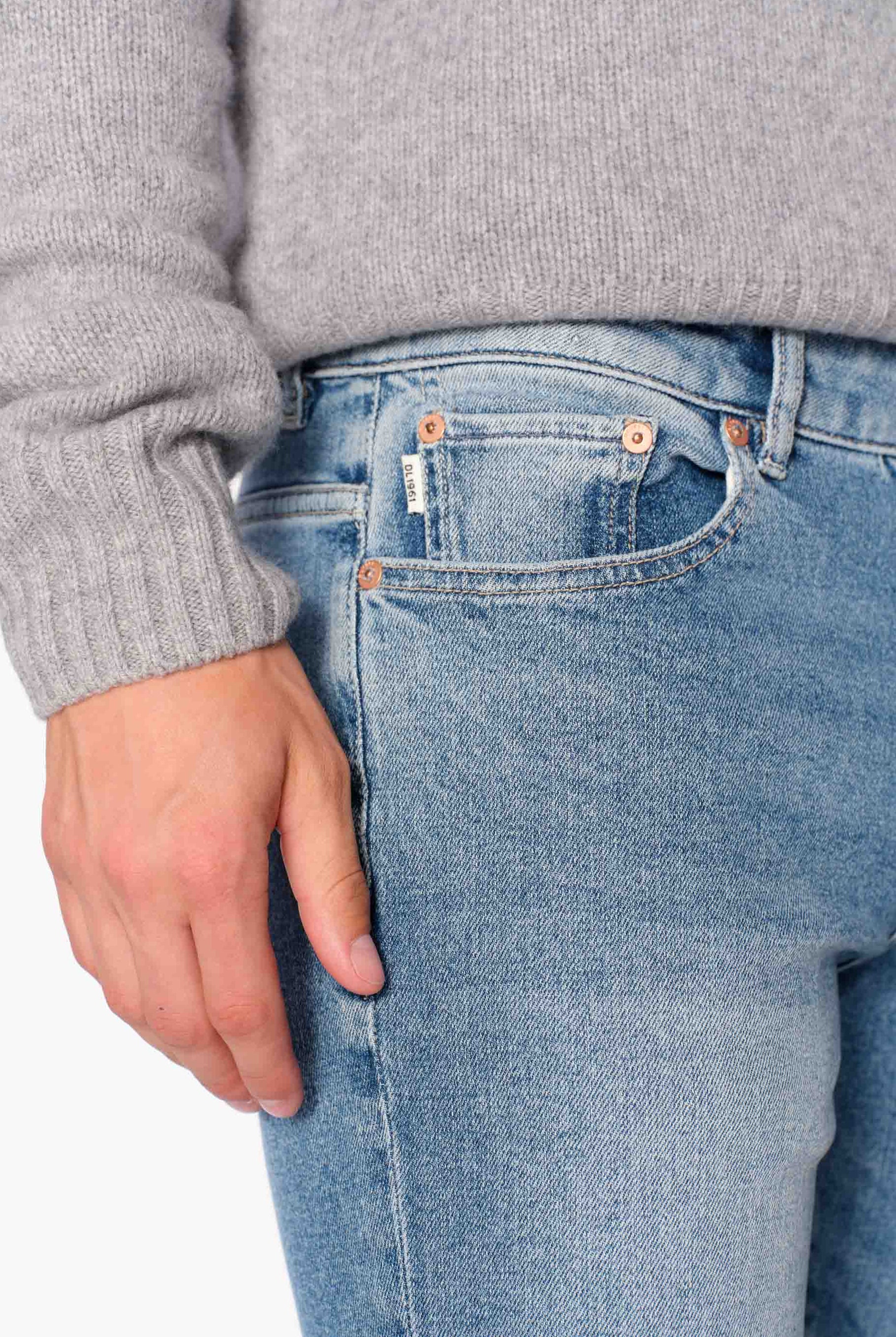 NICK SLIM DENIM AGED MID - Jeans - Novaman