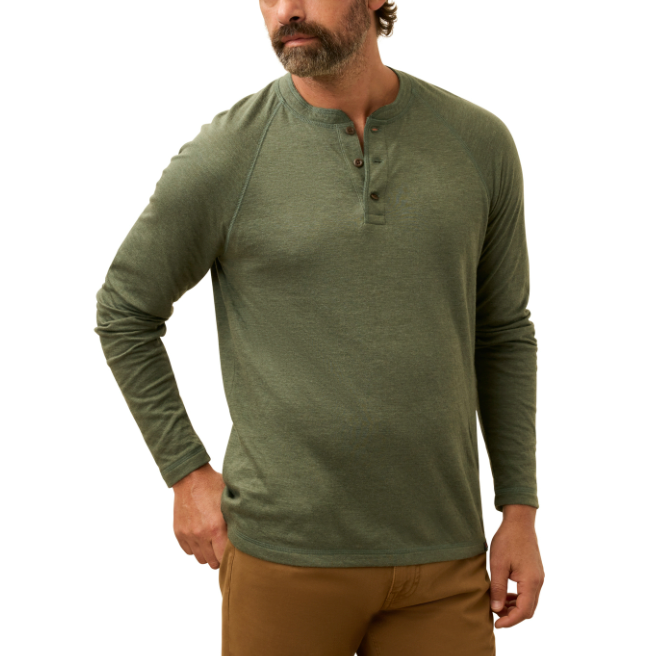 CLOUD LONG SLEEVE HENLEY - Long Sleeved Tees - Novaman