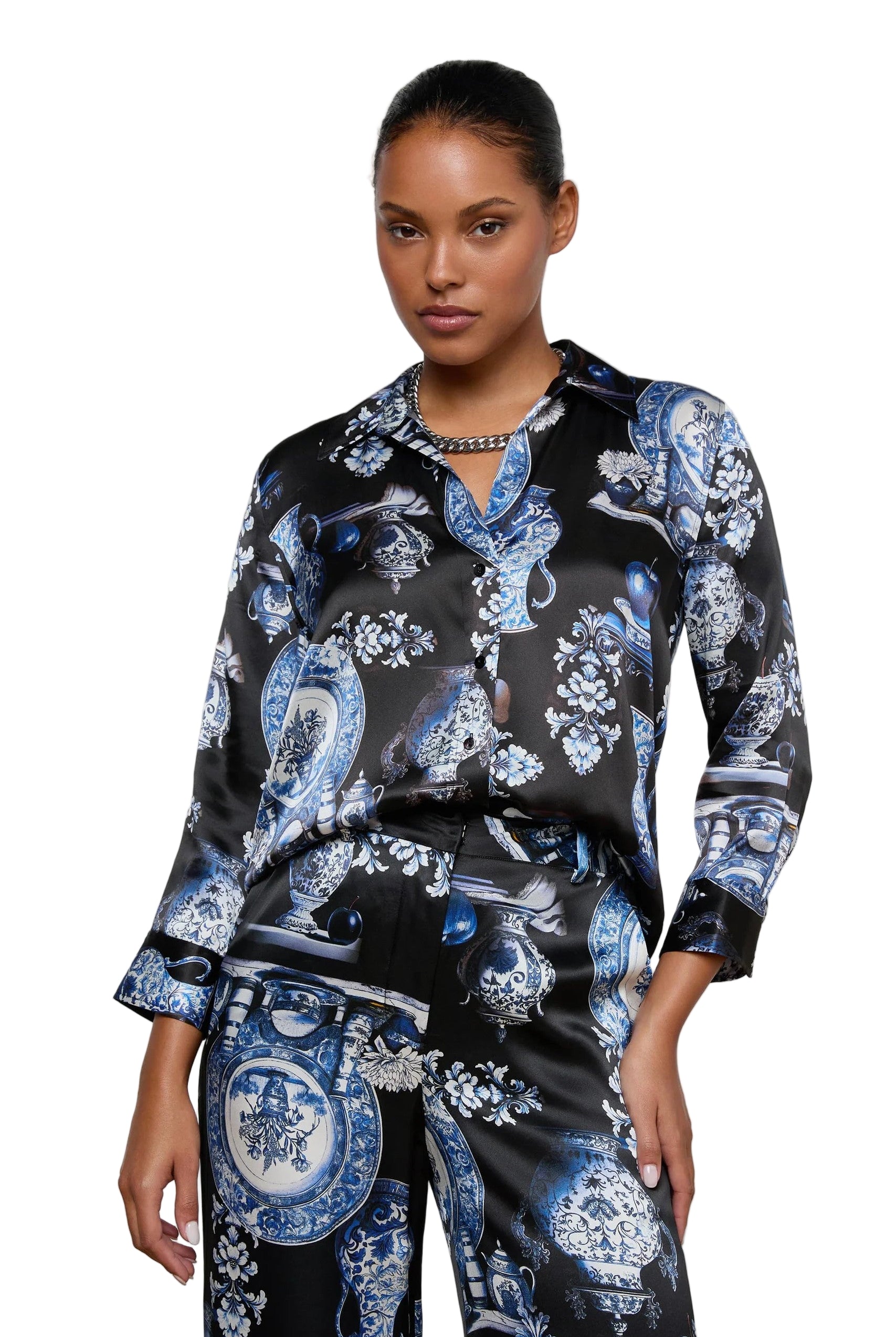 DANI 3/4 SLV BLOUSE (40126PXO) - Sassanova