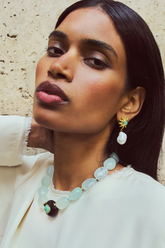 HELIOS DROP EARRINGS- MULTI - Earrings - Sassanova