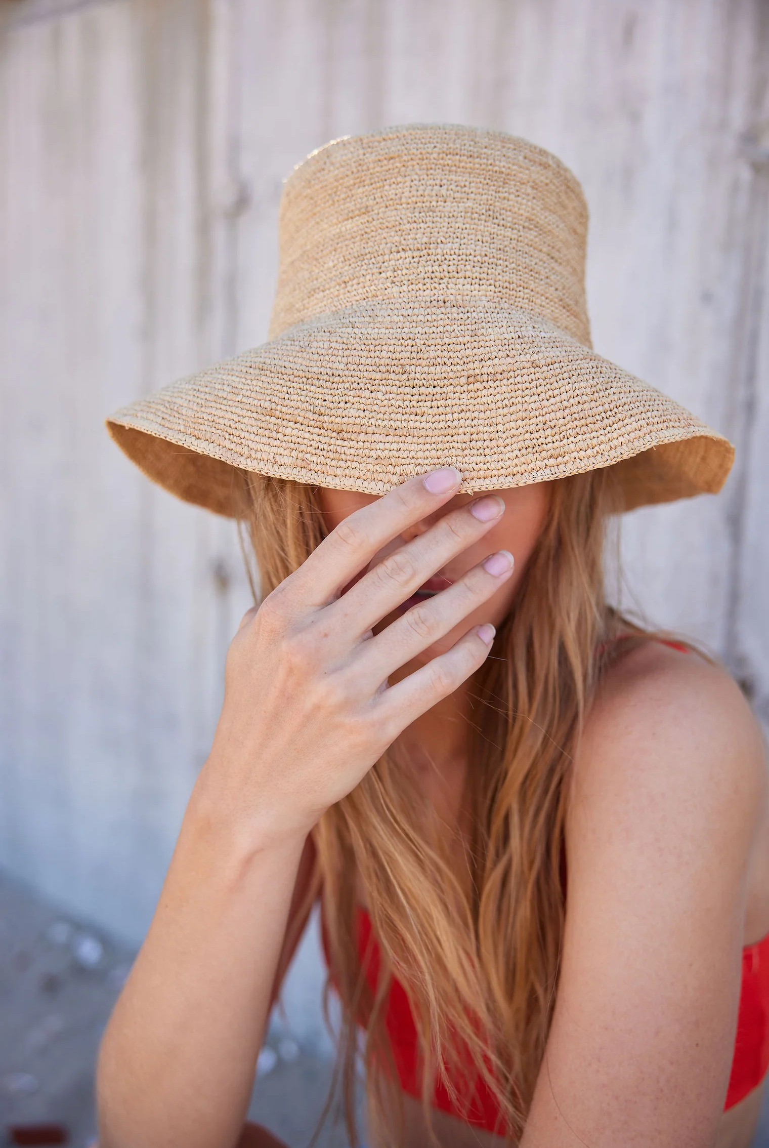CHIC CROCHET BUCKET HAT- NATURAL - Hats - Sassanova
