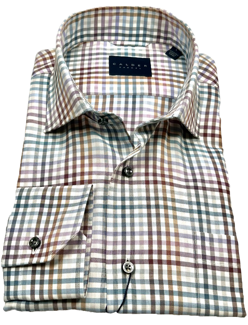 LUXURY PEACHED GINHAM SPORT SHIRT - NOVAMAN