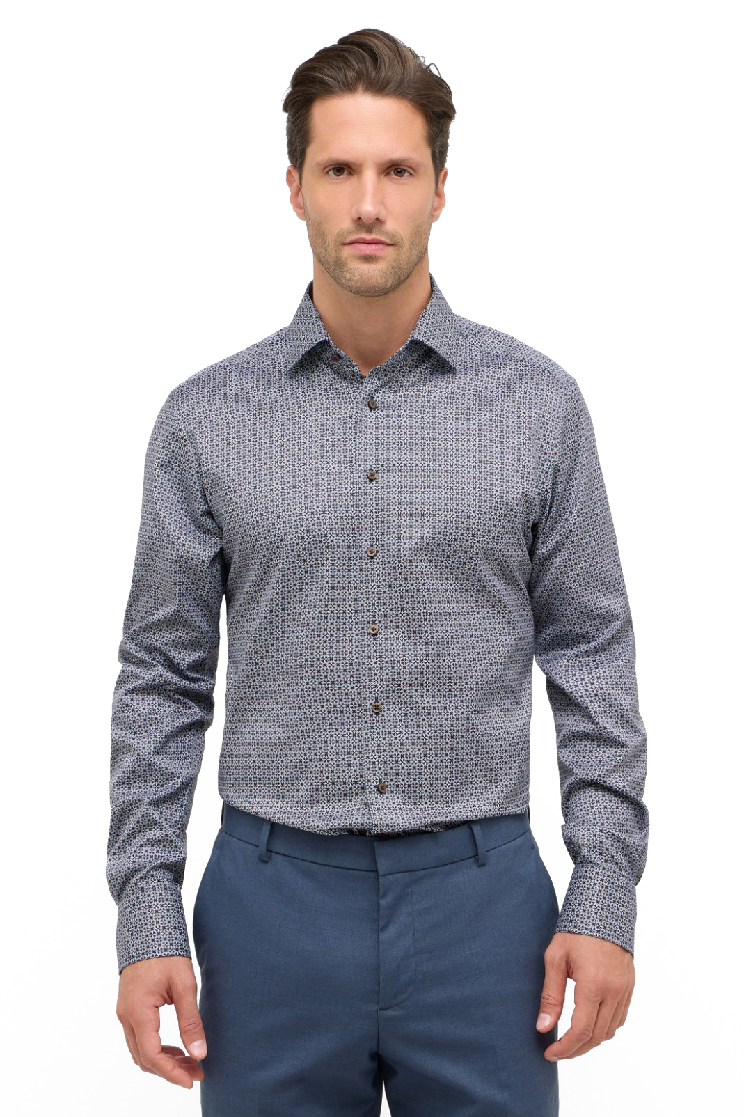 PREMIUM PRINTED TWILL W/ KENT COLLAR - novaman