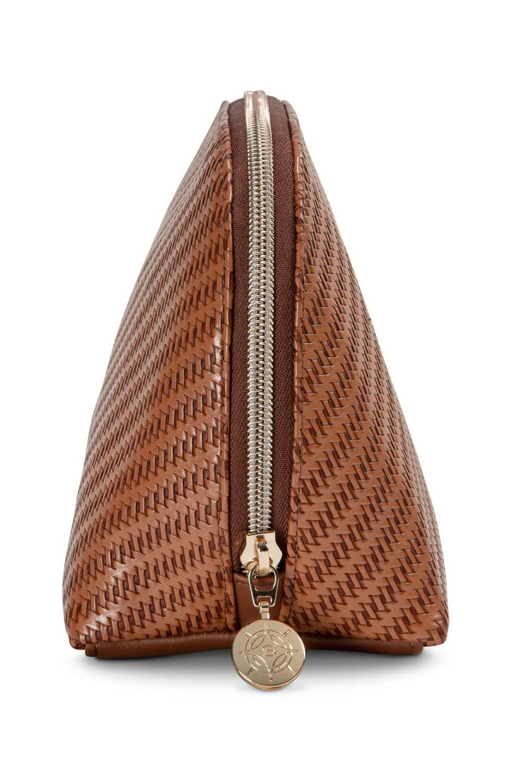 ROSEWOOD COGNAC LOLA MAKEUP BAG - sassanova