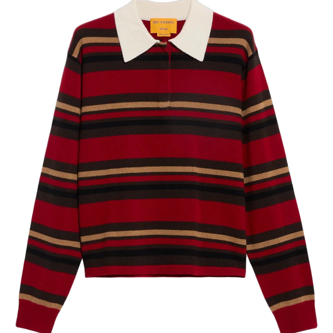 CROPPED STRIPED RUGBY SWEATER