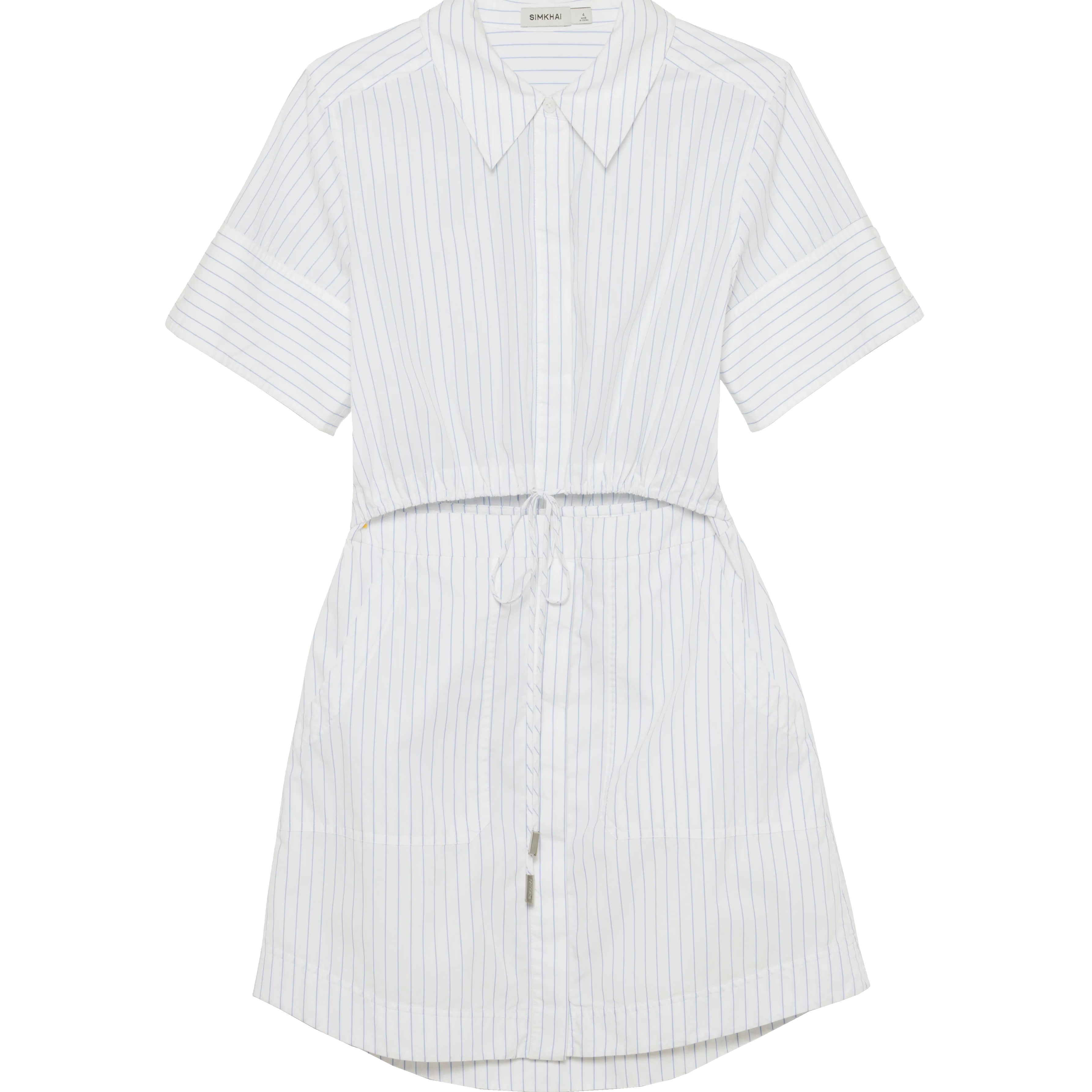 MARCY COTTON MINI SHIRT DRESS - Dresses - Sassanova